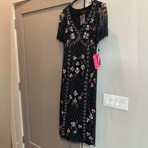 Adrianna Papell Beaded Ankle Dress